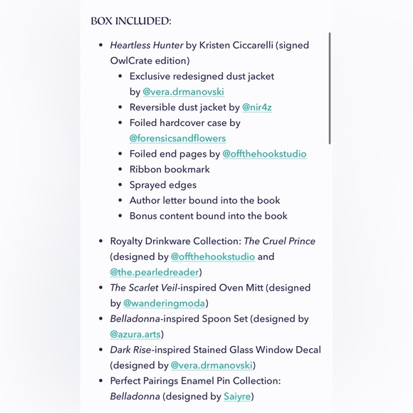 TAKE 50% OFF! Owlcrate “Curated For Readers” February 2024 BOX-NEW! - Picture 3 of 5